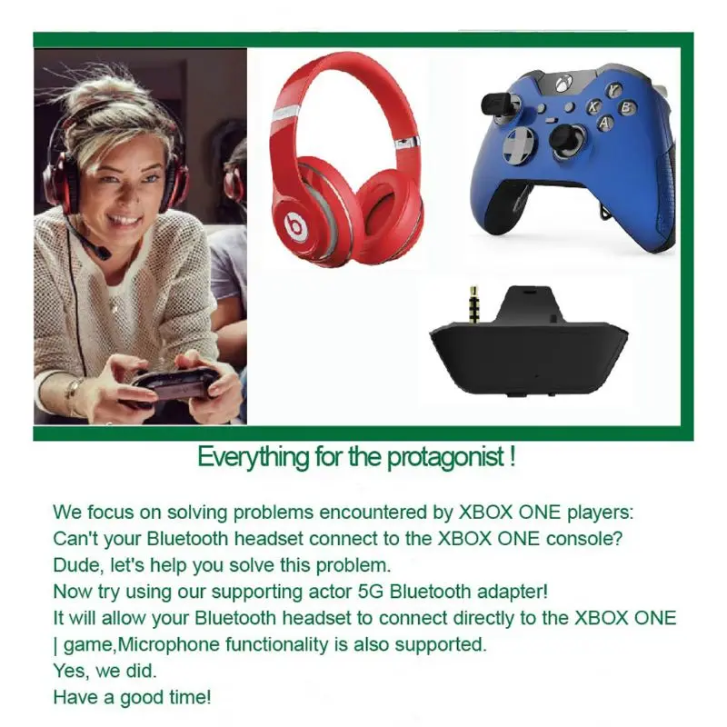 OOTDTY Беспроводная bluetooth-гарнитура адаптер 3,5 мм конвертер для наушников для XBox One комплект