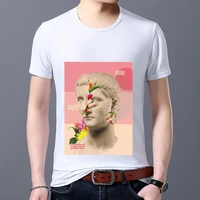 mens t shirt retro printing series classic hot selling student self cultivation versatile commuter breathable o neck t shirt