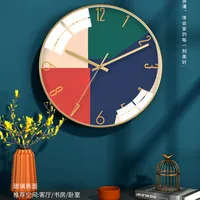 Luxury Modern Design Wall Watch Silent Metal Colorful Retro Creative Wall Clock Vintage Reloj Cocina Home Decoration OO50WC