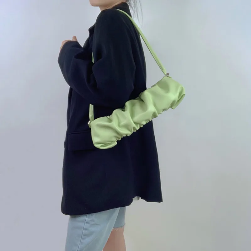 

Pleated Shoulder Bag 2021 Mini Brands Sac Baguette Underarm Bag Women Designer Handbags Luxury Sac De Luxe Femme