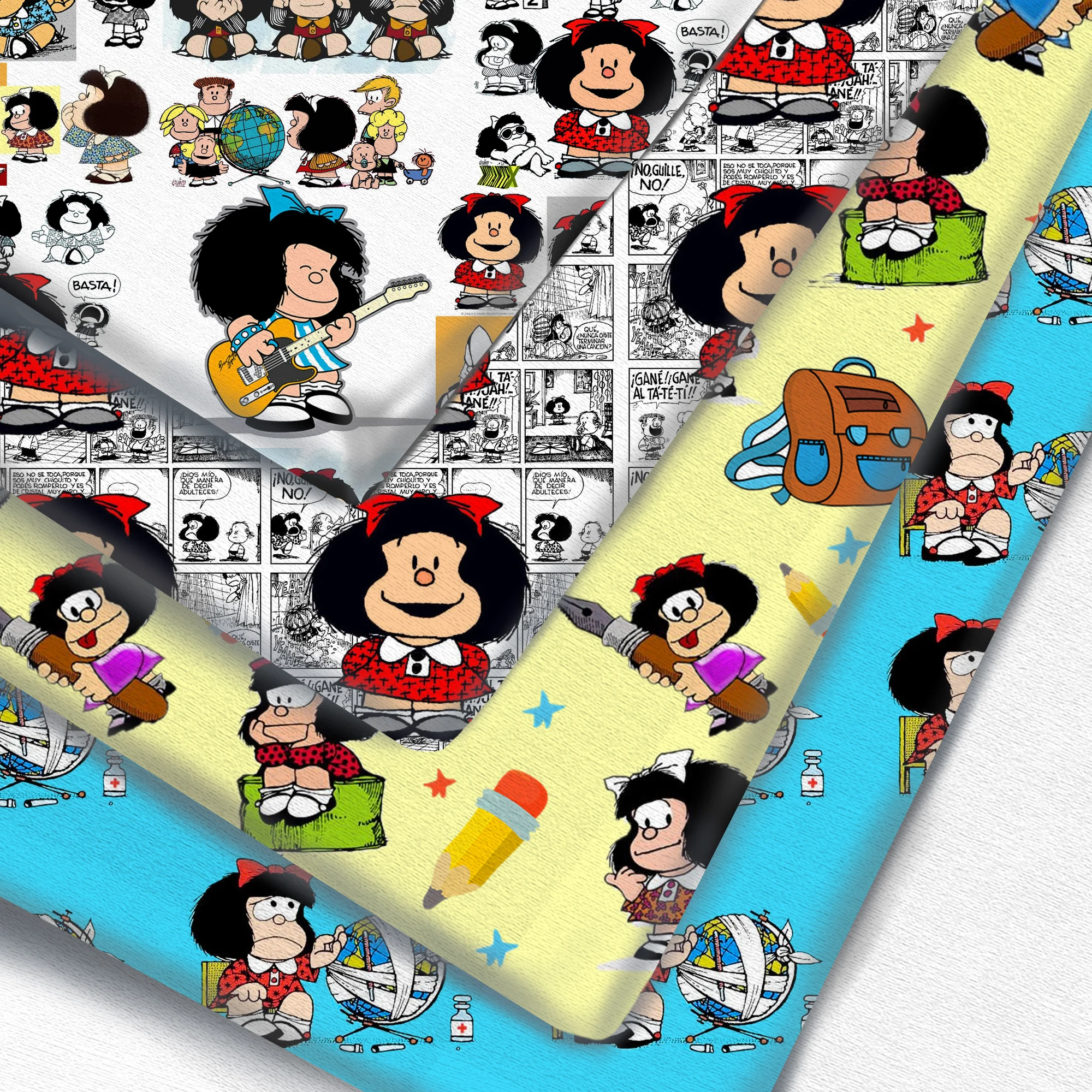 Mafalda ткань мультфильм 1/2 ярдов ручная работа шитье пэчворк квилтинг детское