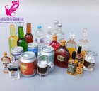 Мини-Бутылочки для напитков, бутылка вина, водка, подвеска модель, банки для сока для кукольного дома, аксессуары для куклы Барби, кукла blythe