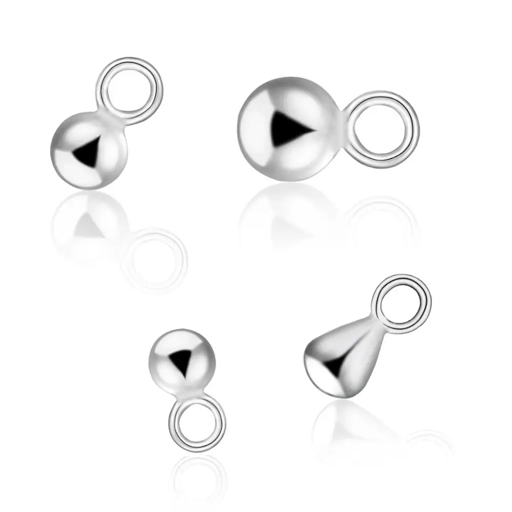 Бусины подвески из серебра 925 пробы 4 шт./лот|Ювелирная фурнитура и компоненты| |