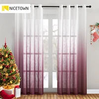 nicetown 1pc solid color gradient sheer curtain for living room wedding party decoration country style tende gothic home decor