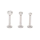 ASTM F136 титановый Кристальный шар с внутренней резьбой пирсинг для пупка Body Jewelry