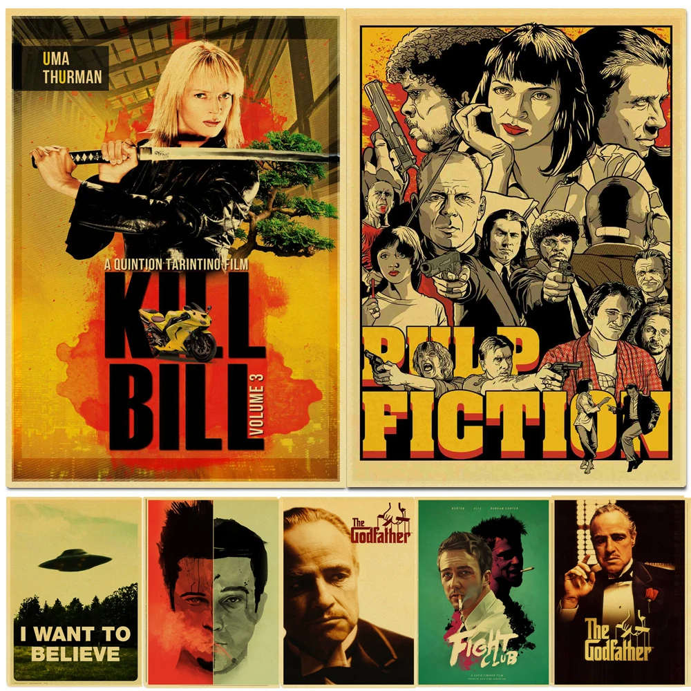 Постер с классическим фильмом драковый клуб/Криминальное чтиво/Эдвард