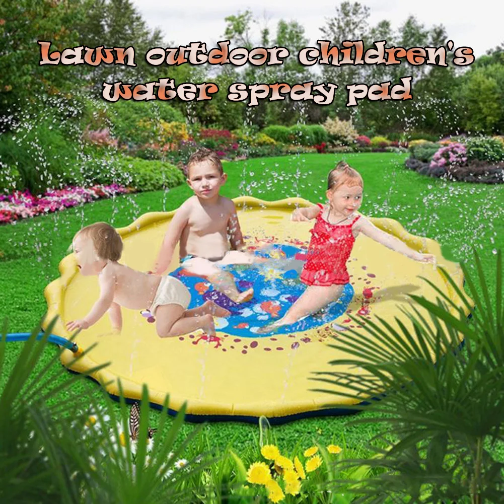 

Новинка, надувной игровой коврик с распылителем воды, сбрызгивающийся коврик для детей, летний, для улицы, заднего двора, Прямая поставка