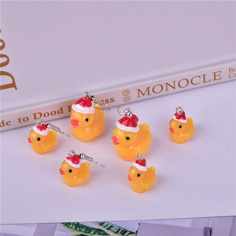 10pcs/pack Christmas Duck Charms Pendants for decoration necklace earring key chain Jewelry Making |