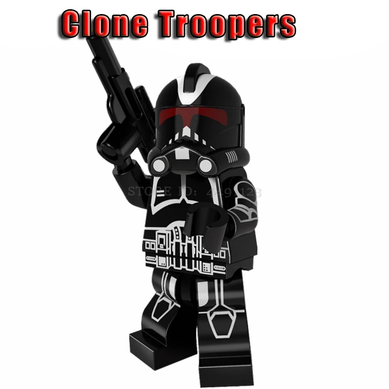 Clone Troopers Кубики на тему фильмов игрушки клонированные солдатики Звездные войны наборы солдат охраны армии Дарт Вейдер Скайуокер Рей R2D2 C3PO Блок Игрушка Звездные войны фигурка - Цвет: Clone Troopers