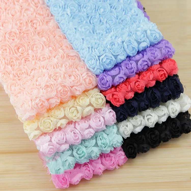 Шифоновая лента для волос 6 рядов 2/5 ярдов|Кружево| |