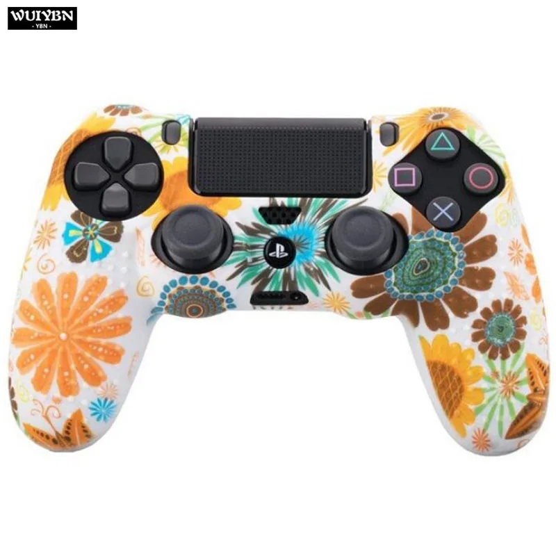 color 9 WUIYBN PS4 Цветной силиконовый защитный чехол геймпад Противоскользящий рукав для SONY playstation Dualshock 4 DS4 Pro тонкий контроллер - Цвет: color 9