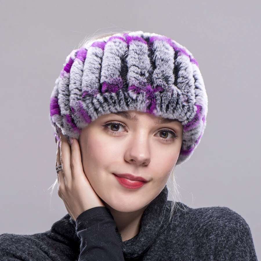 Новинка женский шарф из натурального меха FXFURS ручной работы вязаный кролика Рекс