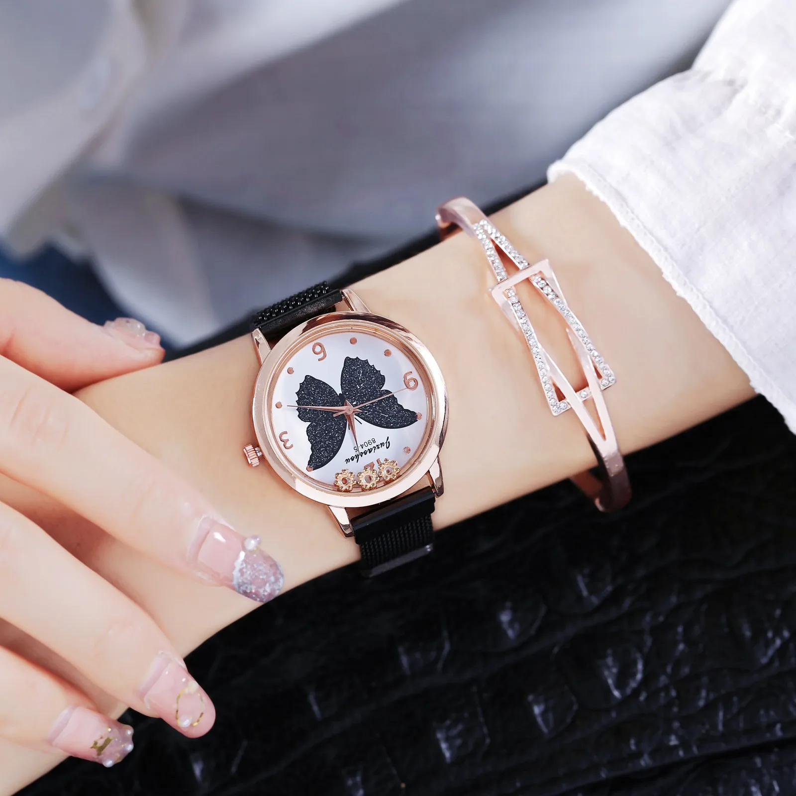 

Relogio Feminino Butterfly Shaped Crystal Women Watches Ladies Wrist Watch Women Reloj Hombre Montre Femme Zegarek Damski