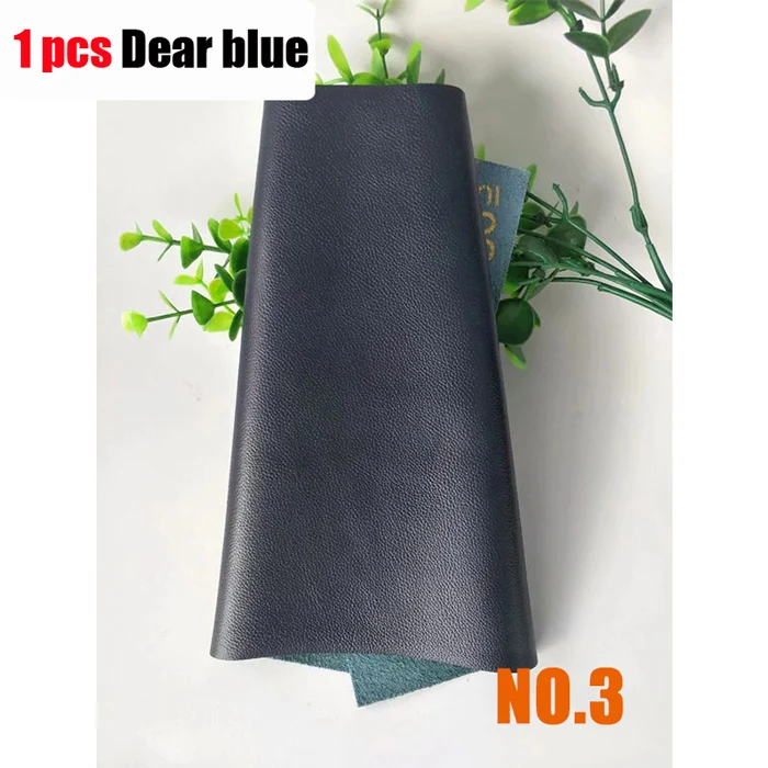 1 PCS dark blue Растительного дубления воловья кожа материал ткань кусок настоящая кожа для мебели DIY художественное ремесло швейные аксессуары воловья натуральная кожа - Цвет: 1 PCS dark blue