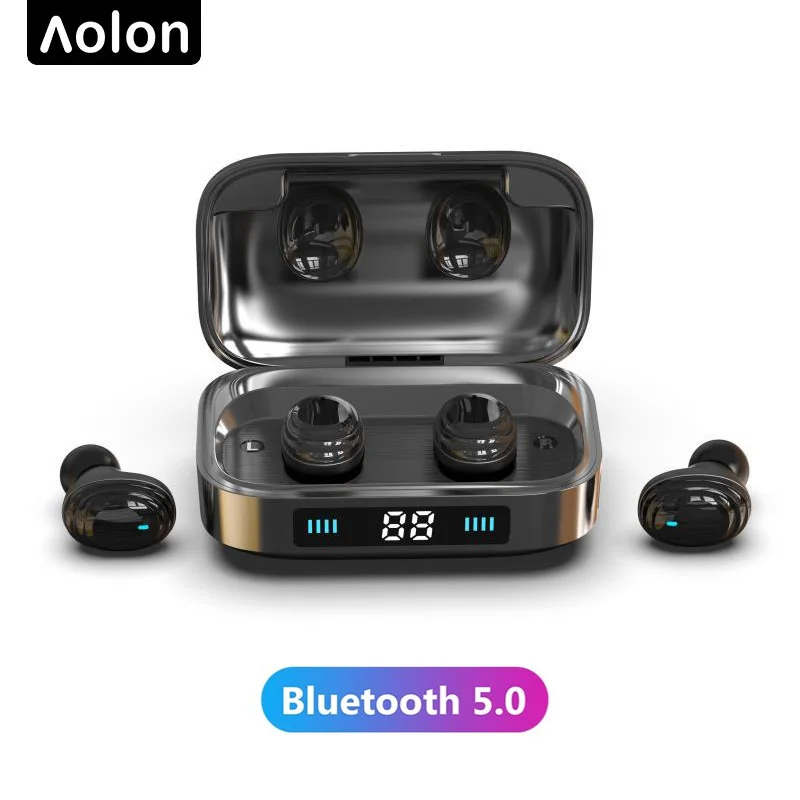 Aolon H01 наушники вкладыши TWS с 5 0 Bluetooth 9D стерео музыка Беспроводной гарнитуры