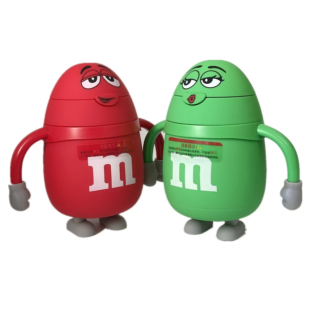

Stainless Steel Water Bottles Vacuum Drinking Cups Cartoon Flasks Straw Creative Drinkware