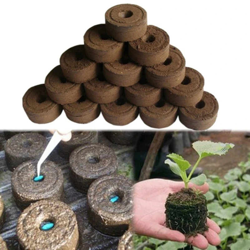 

38mm Peat Pellets Seedling Soil Block Maker Starting Plugs Seeds Starter Professional For Garden Tools 10pcs