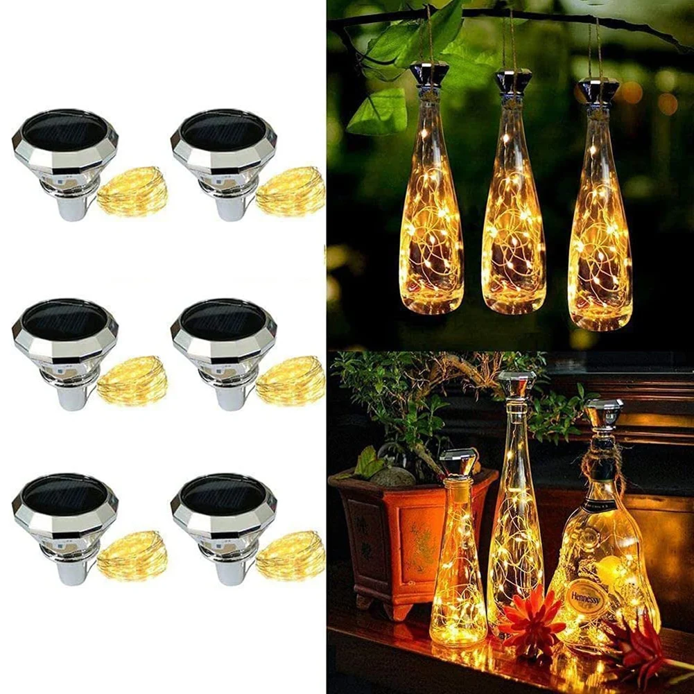 

LED Cork Wine Bottle Light Diamond Shaped Cork Light Wine Bottle Stopper Lamp DIY String Lights for Wedding Party Garden Decor