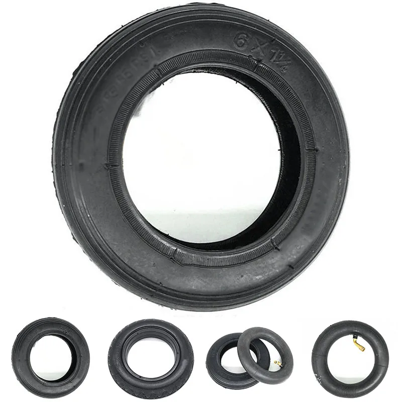 

Electric Scooter 6 Inch Tire Inner Tube Mini Battery Car Tires 6*1 1/4 Thickened Rubber Tyres Black