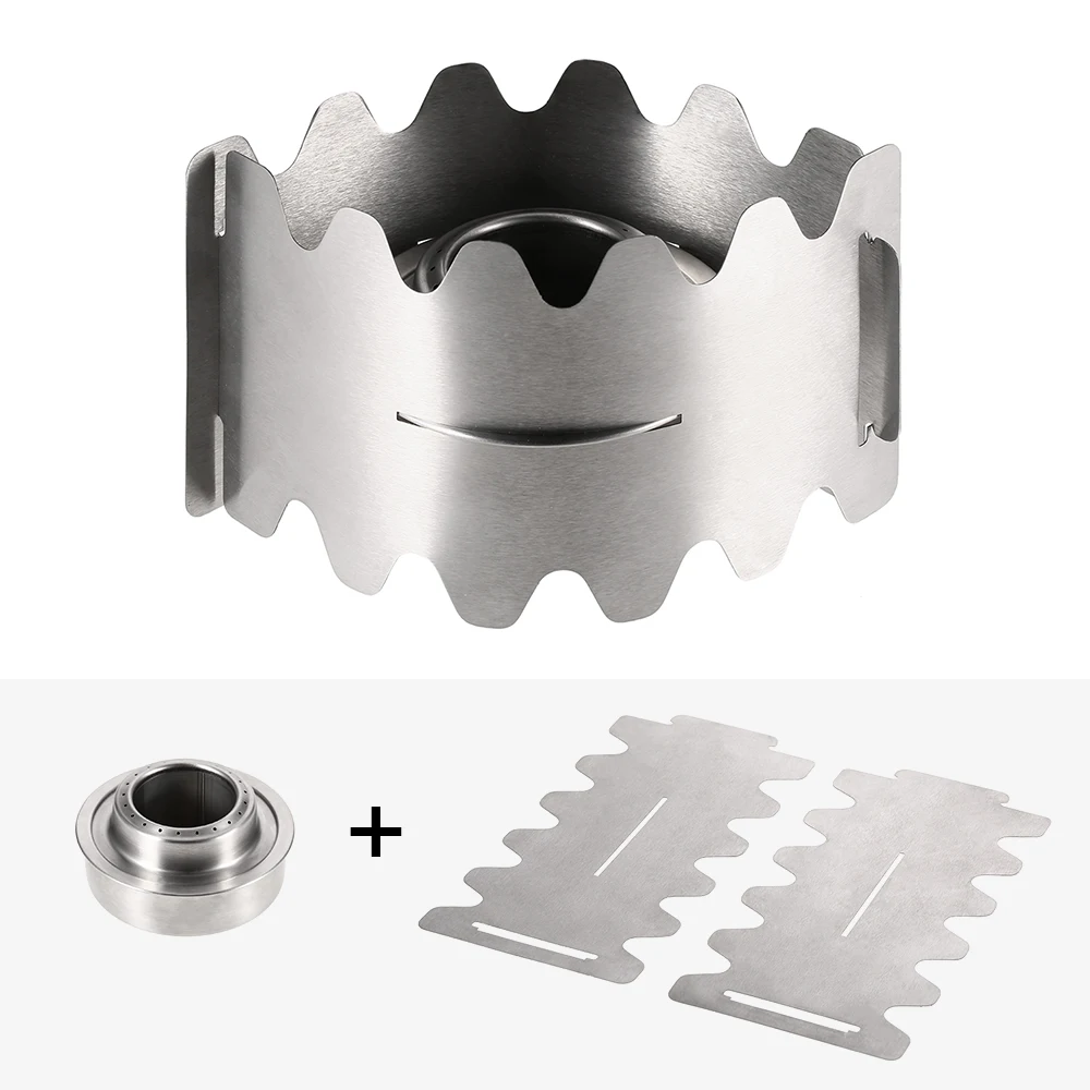 Портативная уличная спиртовая плита с ветрозащитной пластиной ветрового стекла