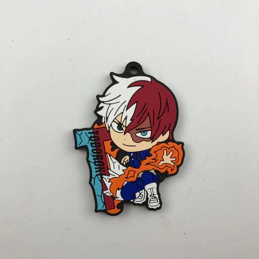 

Boku no Hero Academia Anime rubber Keychain Key Ring Race Straps Cosplay