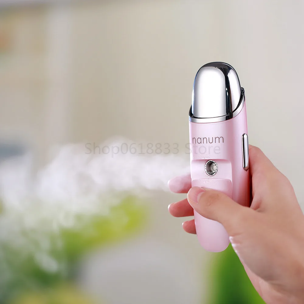 

Household portable body skin mouisture intelligent hand held face spray equipment beauty massage slide cover design