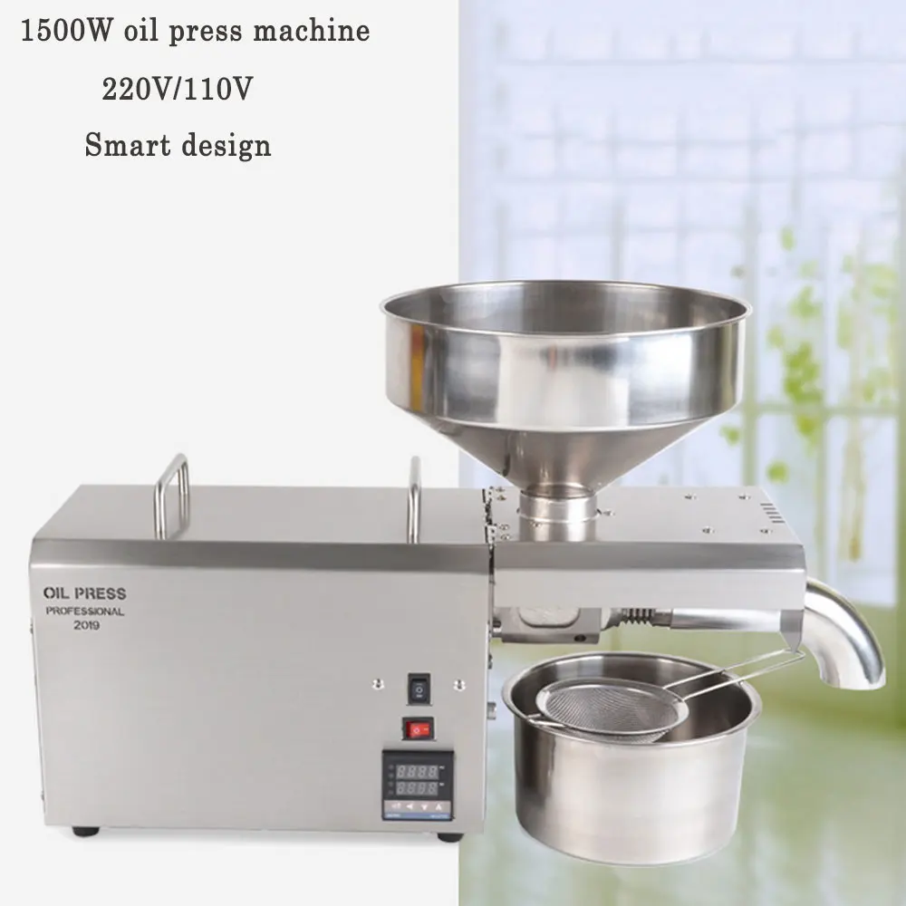 Машина для прессования масла из нержавеющей стали 220 В/110 В экстрактор льняного
