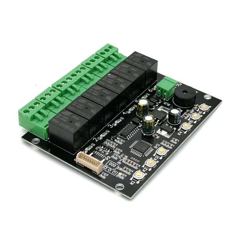 Стандартная печатная плата со сканером отпечатков пальцев 6 релейных выходов