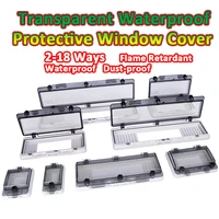 transparent ip67 waterproof protective window cover 2 18 ways circuit breaker switch box protection electric junction box panel