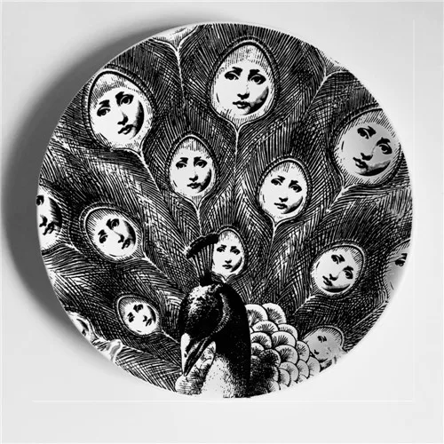 Винтажные фарфоровые декоративные тарелки Fornasetti, настенная тарелка для подвешивания, коллекционная тарелка для тарелок, настольный Настенный декор, лучшие подарки