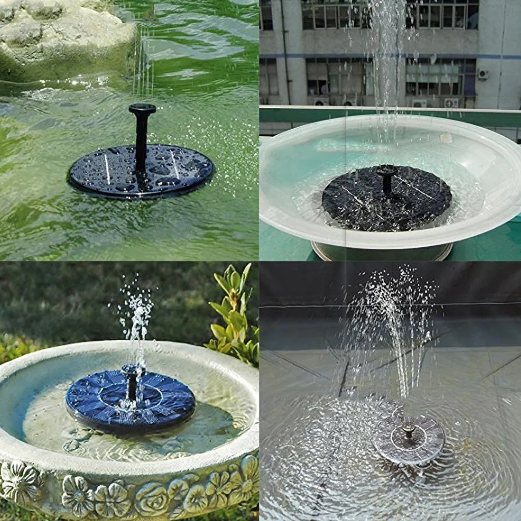 1.4W Solar Pump Fountain Water Garden Pool Pond Watering with Nozzle Accessories Decor | Дом и сад