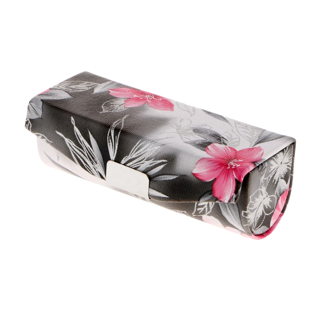 

Jewelry Storage Box Holder With Mirror Lipstick Case Soft Flower PU Leather