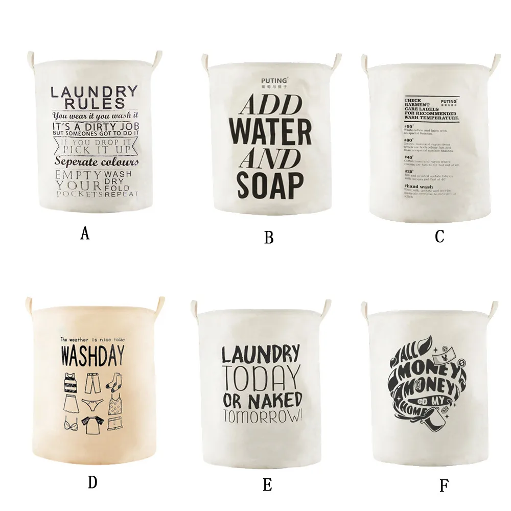 Корзина для белья креативные буквенные хлопковые льняные водонепроницаемые