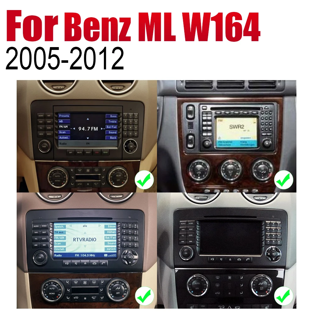 Android 2 Din Авто DVD Радио для Mercedes Benz ML Class W164 2005 ~ 2012 NTG Автомобильный мультимедийный