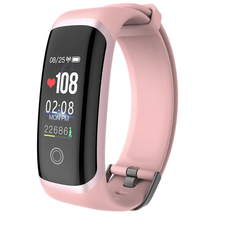 pink Lerbyee M4 смарт-браслет монитор артериального давления Nrf52832 фитнес-трекер часы цветной экран Напоминание о звонке умный Браслет для IOS - Цвет: pink