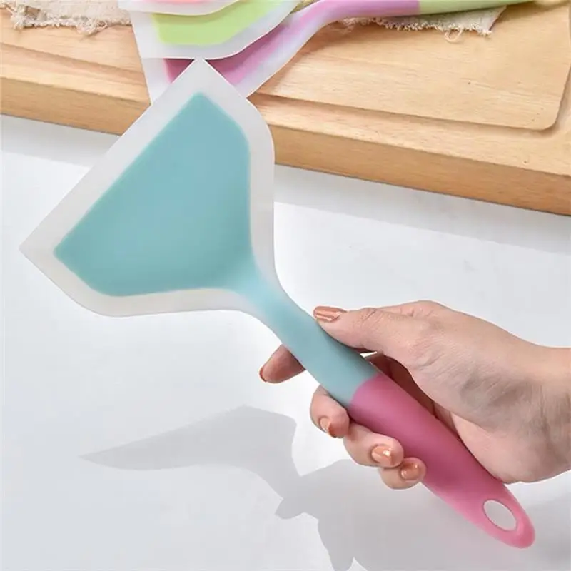 

Silicone Kitchen Cooking Beef Meat Egg Pizza Shovel Non-Stick Turners Food Scraper Wide Tool