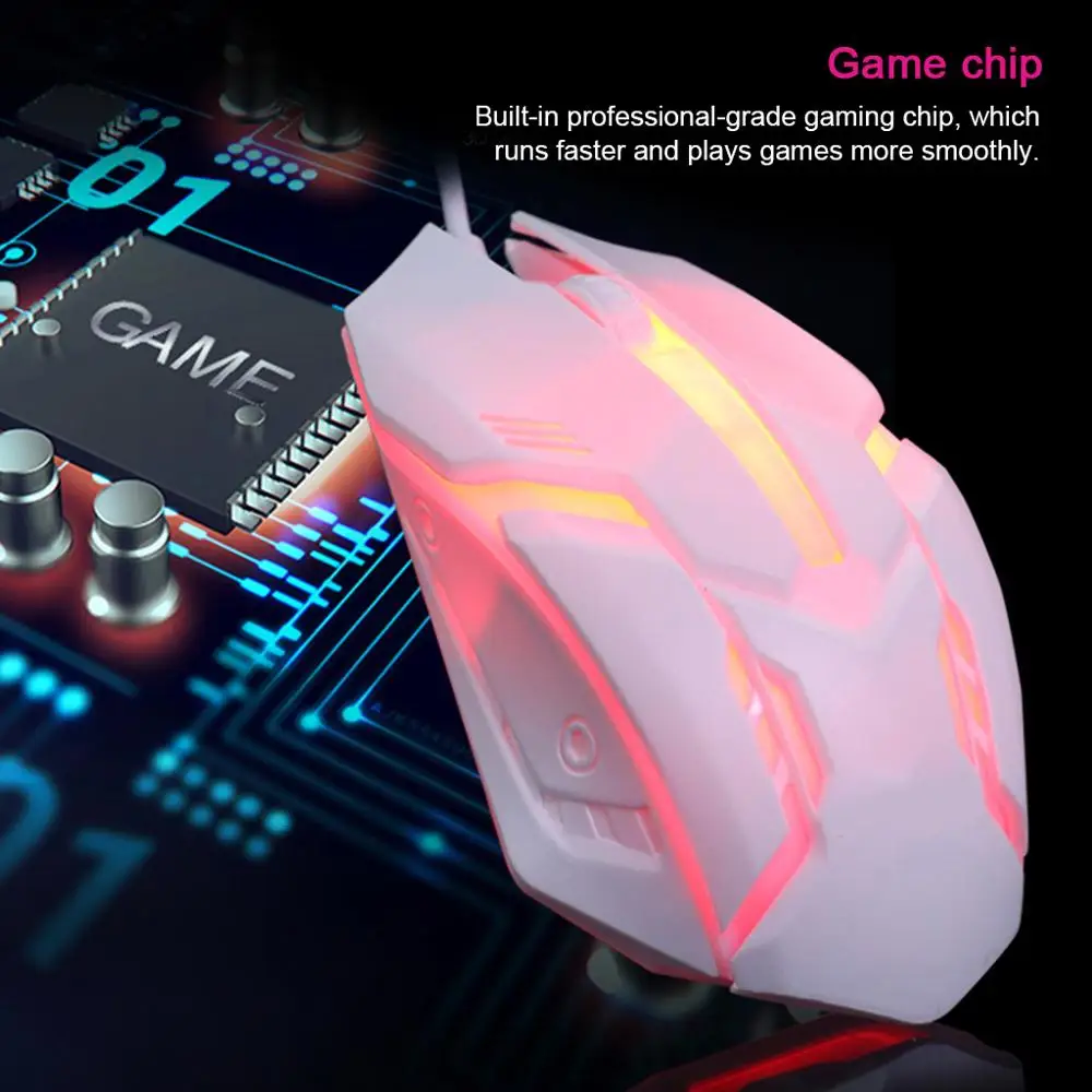 Small wired backlight usb mouse competitive gaming notebook office glowing | Компьютеры и офис