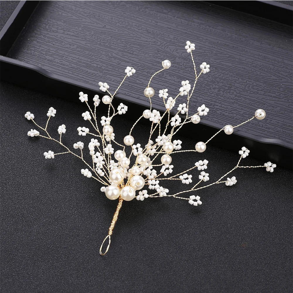 Свадебные жемчужные расчески для волос с цветами стразы шпильки инструменты
