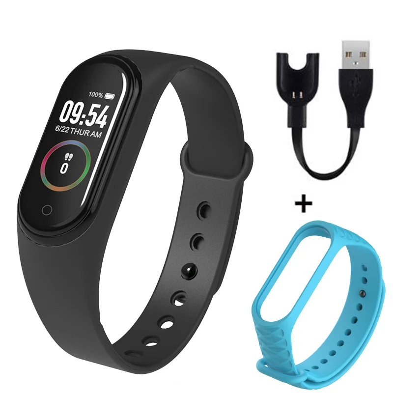 K M4 браслет Smartband Спортивный Браслет Smartwatch монитор сердечного ритма фитнес трекер активности кровяное давление Bluetooth - Цвет: K