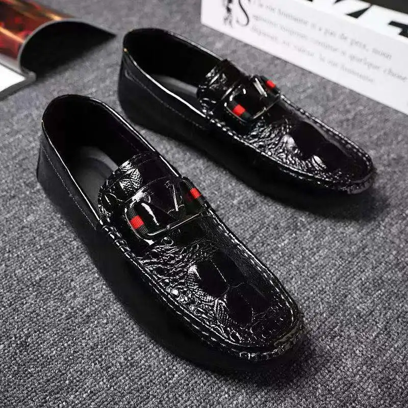 

Sneakers Men's Driving Shoes Mulle Shoes Pure-color non-slip new men's peas shoes english patent leather shoes