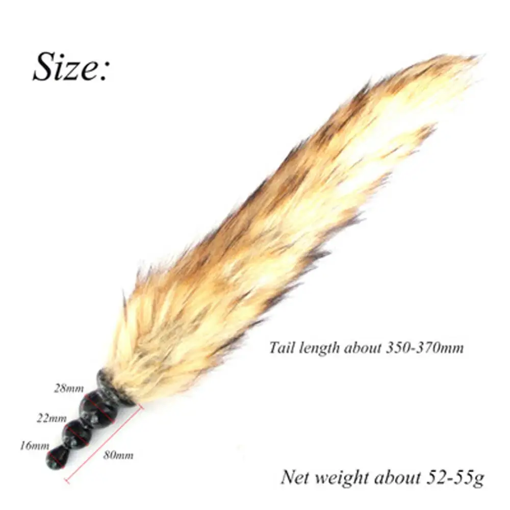 Анальная пробка с лисьим хвостом и бутафом для собак флирт пар игры взрослых