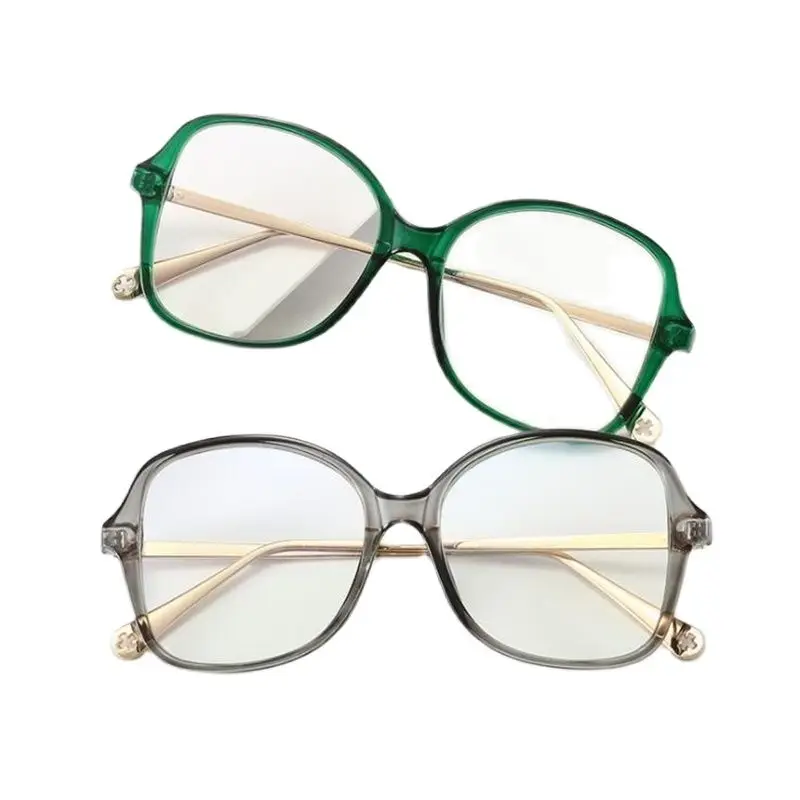 

Fashion Anti-Blue Glasses Unisex Optical Eyeglasses Retro Oval Spectacles Simplicity Oversize Frame Eyewear