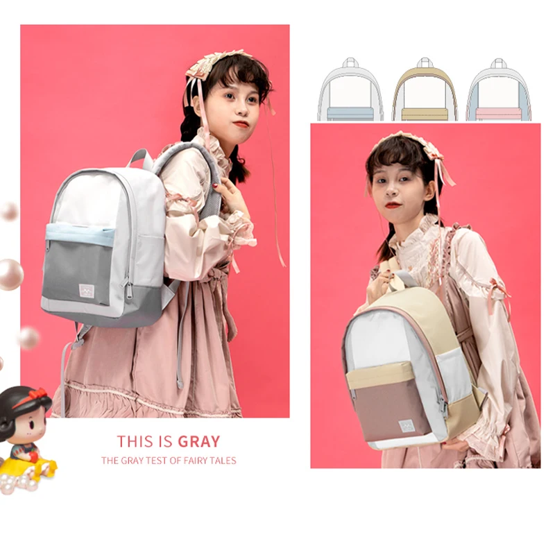 Женский рюкзак для ноутбука с емкостью мАч серый и синий Повседневный школьный