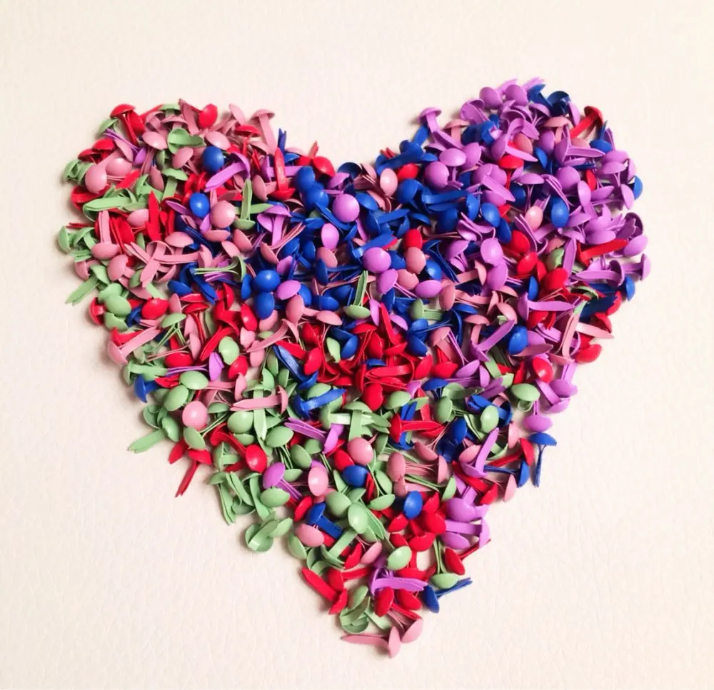 New500PCs Круглые Brads Металл Ремесло Скрапбукинг Украшение DIY Cardmaking альбом декор