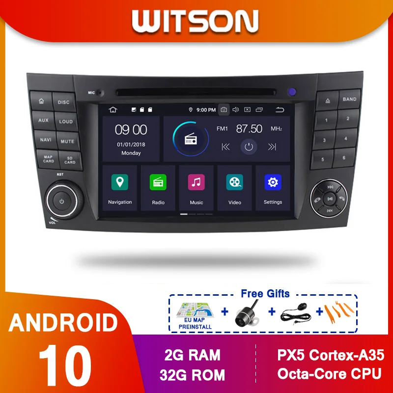 

WITSON Android 10 Octa core px5 автомобильный Dvd GPS плеер для MERCEDES-BENZ E класс W211 автомобильная аудиосистема мультимедийный автомобильный GPS-навигатор