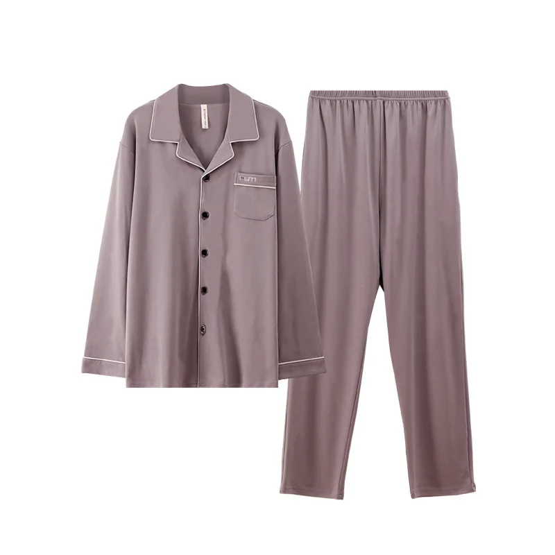 

Pajamas Long Sleeve Pure Cotton Thin Home Wear Men's Plus Size Suit Pijama Hombre Verano Pigiama Uomo Pyjama Homme Lounge Set