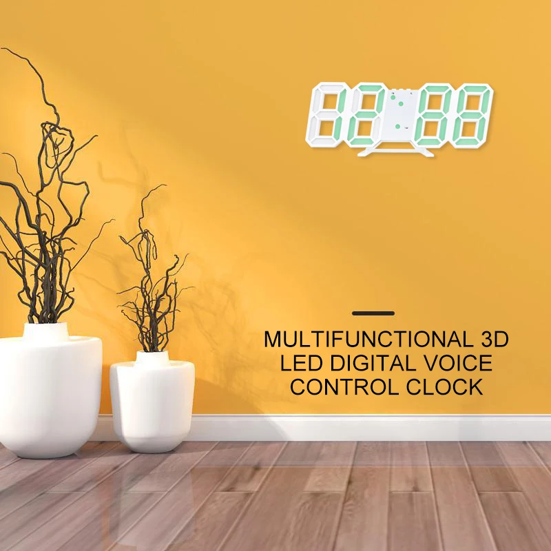 3D светодиодный настенные часы современный декор цифровые будильники дисплей
