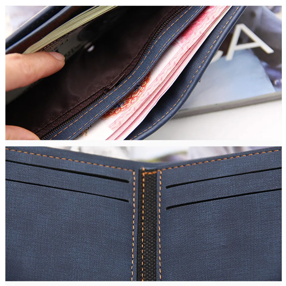 Повседневный деловой мужской кошелек короткий Чехол для карт мужские кошельки