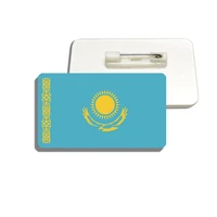 kazakhstan flag brooch vintage resin lapel pins for backpacks shirt acrylic flag badge