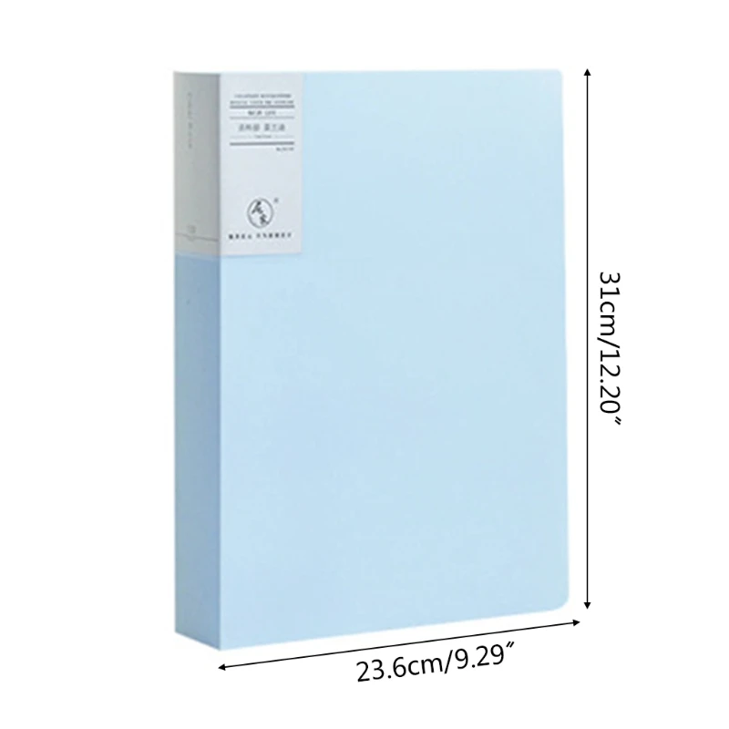 

A4 Display Book 20/40/80/100 Pages Transparent Insert File Folder Document Storage Bag Office School Supplies Stationery